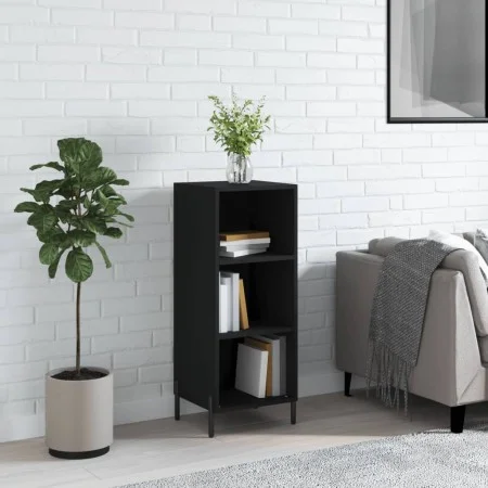 Aparador de madera de ingeniería negro 34,5x32,5x90 cm de vidaXL, Aparadores - Ref: Foro24-828741, Precio: 51,55 €, Descuento: %