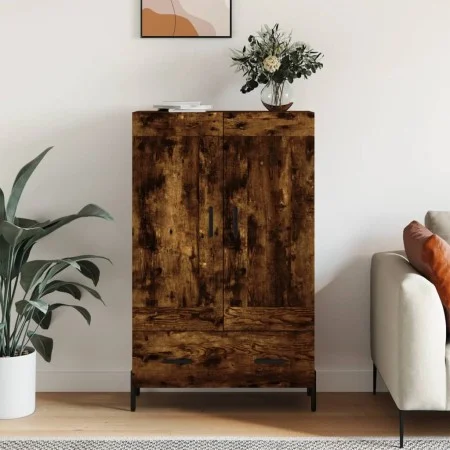 Tall sideboard engineered wood smoked oak 69.5x31x115 cm by vidaXL, Sideboards - Ref: Foro24-830337, Price: 92,42 €, Discount: %