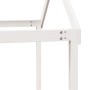 Cama litera con techo madera maciza de pino blanco 80x200 cm