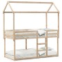 Cama litera sin colchón madera maciza de pino 90x190 cm