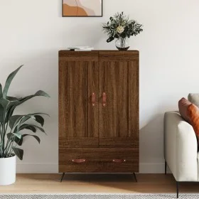 Tall sideboard engineered wood brown oak 69.5x31x115 cm by vidaXL, Sideboards - Ref: Foro24-830299, Price: 83,93 €, Discount: %