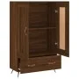 Tall sideboard engineered wood brown oak 69.5x31x115 cm by vidaXL, Sideboards - Ref: Foro24-830299, Price: 83,93 €, Discount: %
