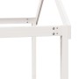 Cama litera con techo madera maciza de pino blanco 75x190 cm