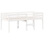 Cama alta con techo blanca madera maciza pino blanca 90x200 cm