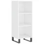 Hochglanzweißes Sideboard aus Holzwerkstoff, 34,5 x 32,5 x 90 cm von vidaXL, Sideboards - Ref: Foro24-828758, Preis: 54,67 €,...