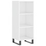 Hochglanzweißes Sideboard aus Holzwerkstoff, 34,5 x 32,5 x 90 cm von vidaXL, Sideboards - Ref: Foro24-828758, Preis: 55,35 €,...