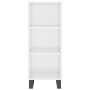 Hochglanzweißes Sideboard aus Holzwerkstoff, 34,5 x 32,5 x 90 cm von vidaXL, Sideboards - Ref: Foro24-828758, Preis: 55,35 €,...