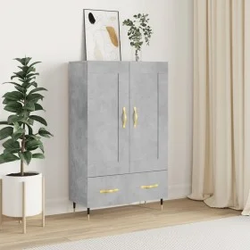 Concrete gray engineered wood tall sideboard 69.5x31x115 cm by vidaXL, Sideboards - Ref: Foro24-830304, Price: 82,46 €, Disco...