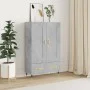 Concrete gray engineered wood tall sideboard 69.5x31x115 cm by vidaXL, Sideboards - Ref: Foro24-830304, Price: 82,46 €, Disco...