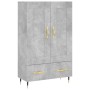 Hohes Sideboard aus betongrauem Holzwerkstoff, 69,5 x 31 x 115 cm von vidaXL, Sideboards - Ref: Foro24-830304, Preis: 83,47 €...
