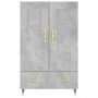 Concrete gray engineered wood tall sideboard 69.5x31x115 cm by vidaXL, Sideboards - Ref: Foro24-830304, Price: 82,46 €, Disco...