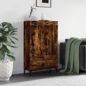 Hohes Sideboard aus Holzwerkstoff, geräucherte Eiche, 69,5 x 31 x 115 cm von vidaXL, Sideboards - Ref: Foro24-830329, Preis: ...