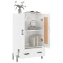 Aparador alto madera de ingeniería blanco brillo 69,5x31x115 cm de vidaXL, Aparadores - Ref: Foro24-830334, Precio: 101,59 €,...