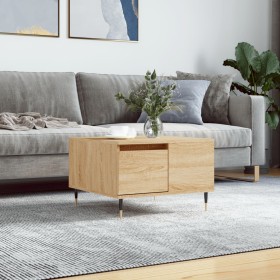 Mesa de centro madera contrachapada roble Sonoma 55x55x36,5 cm de vidaXL, Mesas de centro - Ref: Foro24-830751, Precio: 56,75...