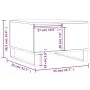 Mesa de centro madera contrachapada roble marrón 55x55x36,5 cm de vidaXL, Mesas de centro - Ref: Foro24-830771, Precio: 62,27...