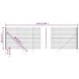Cerca de alambre de acero galvanizado verde 1,6x25 m