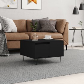 Mesa de centro madera contrachapada negro 55x55x36,5 cm de vidaXL, Mesas de centro - Ref: Foro24-830757, Precio: 56,46 €, Des...