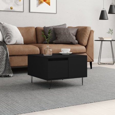 Mesa de centro madera contrachapada negro 55x55x36,5 cm de vidaXL, Mesas de centro - Ref: Foro24-830757, Precio: 56,31 €, Des...