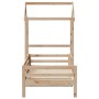Sofá cama con techo madera maciza de pino 90x200 cm