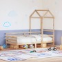 Sofá cama con techo madera maciza de pino 90x190 cm