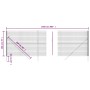 Cerca de alambre de acero galvanizado verde 2x25 m