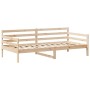 Sofá cama con techo madera maciza de pino 90x200 cm