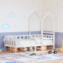 Sofá cama madera maciza de pino blanco 80x200 cm