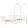Sofá cama madera maciza de pino blanco 80x200 cm