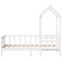 Sofá cama madera maciza de pino blanco 80x200 cm