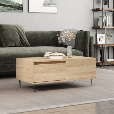Couchtisch aus Sonoma-Eichensperrholz, 90 x 50 x 36,5 cm von vidaXL, Couchtisch - Ref: Foro24-830807, Preis: 67,60 €, Rabatt: %