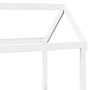 Set de sofá cama con banco y techo madera pino blanco 80x200 cm