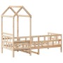 Sofá cama con techo de madera maciza de pino 80x200 cm