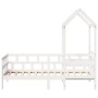 Sofá cama madera maciza de pino blanco 80x200 cm