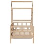 Sofá cama con techo madera maciza de pino 90x190 cm