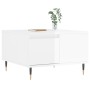Mesa de centro madera contrachapada blanco brillo 55x55x36,5 cm de vidaXL, Mesas de centro - Ref: Foro24-830750, Precio: 60,7...
