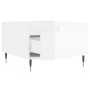 Mesa de centro madera contrachapada blanco brillo 55x55x36,5 cm de vidaXL, Mesas de centro - Ref: Foro24-830750, Precio: 60,7...