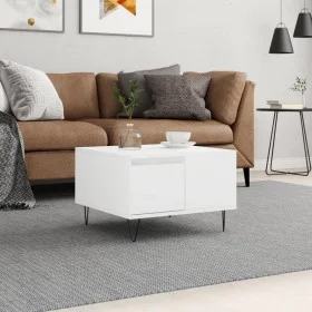 Mesa de centro madera contrachapada blanco 55x55x36,5 cm de vidaXL, Mesas de centro - Ref: Foro24-830756, Precio: 56,16 €, De...