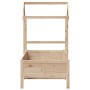 Sofá cama con techo de madera maciza de pino 80x200 cm