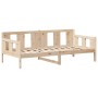 Sofá cama con techo de madera maciza de pino 80x200 cm