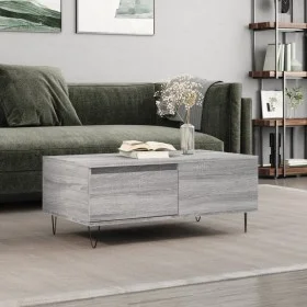 Mesa de centro madera contrachapada gris Sonoma 90x50x36,5 cm de vidaXL, Mesas de centro - Ref: Foro24-830810, Precio: 68,78 ...