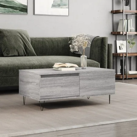 Sonoma-Couchtisch aus grauem Sperrholz, 90 x 50 x 36,5 cm von vidaXL, Couchtisch - Ref: Foro24-830810, Preis: 68,78 €, Rabatt: %