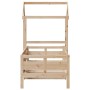 Sofá cama con techo madera maciza de pino 90x200 cm