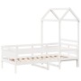 Sofá cama madera maciza de pino blanco 80x200 cm
