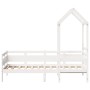 Sofá cama madera maciza de pino blanco 80x200 cm