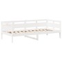 Sofá cama madera maciza de pino blanco 80x200 cm