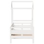 Sofá cama madera maciza de pino blanco 80x200 cm