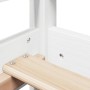 Sofá cama madera maciza de pino blanco 80x200 cm