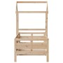 Sofá cama con techo madera maciza de pino 90x190 cm