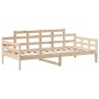 Sofá cama con techo madera maciza de pino 90x200 cm