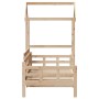 Sofá cama con techo madera maciza de pino 90x200 cm